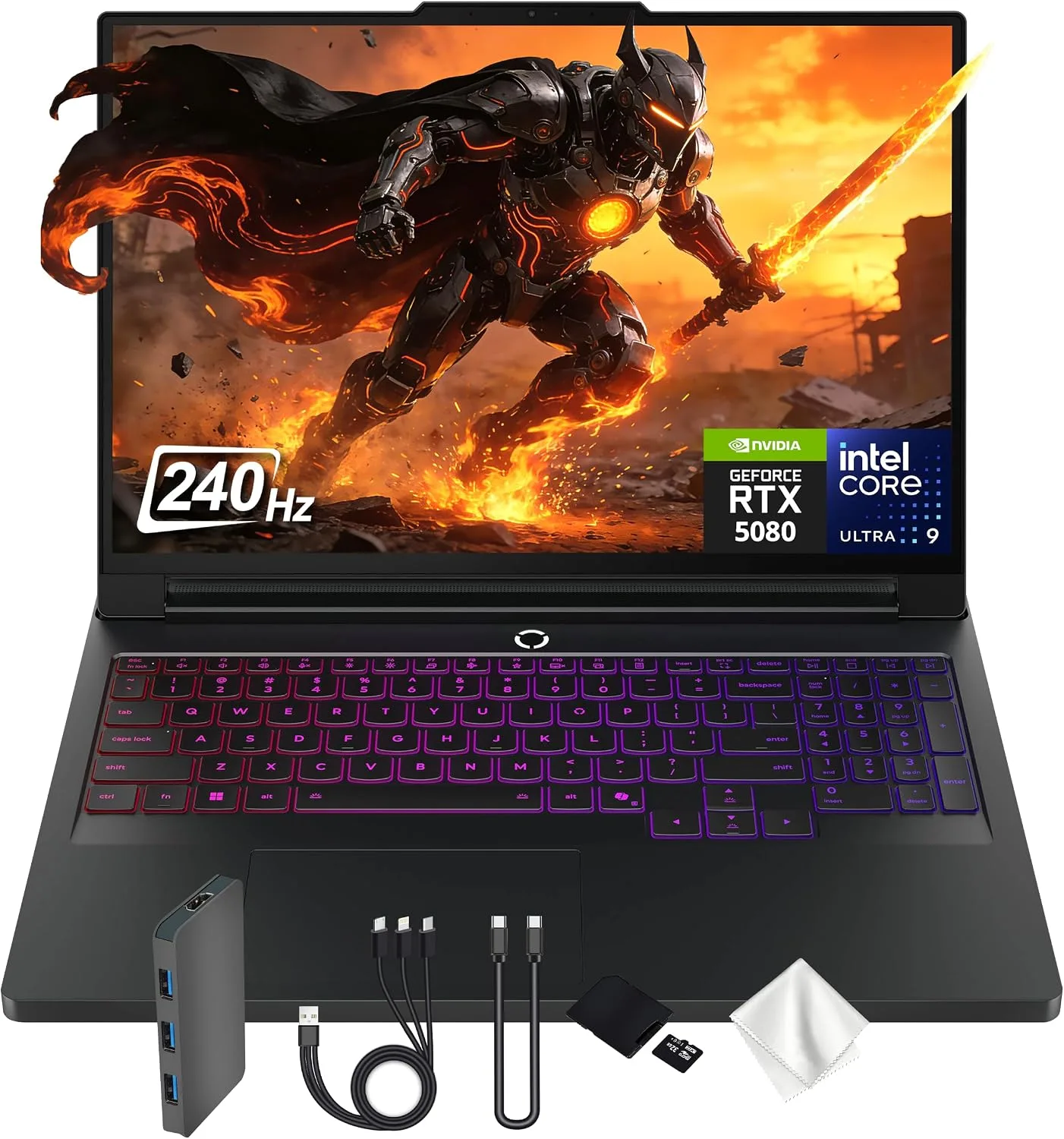 Lenovo Legion Pro 7i 16" WQXGA 240Hz Gaming Laptop, Intel Core Ultra 9 275HX, GeForce RTX 5080 GDDR7, 32GB DDR5, 3TB Storage (2TB PCIe SSD&1TB Docking Station), Backlit Keyboard, Win 11 Pro, Black