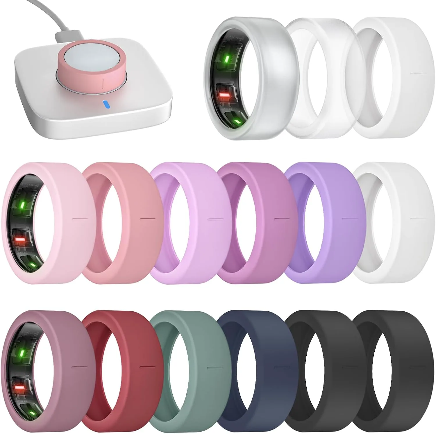 Cubiertas para anillo Bandrain 15 unidades compatibles con Oura Ring Gen 4/4 Ceramic/Gen 3