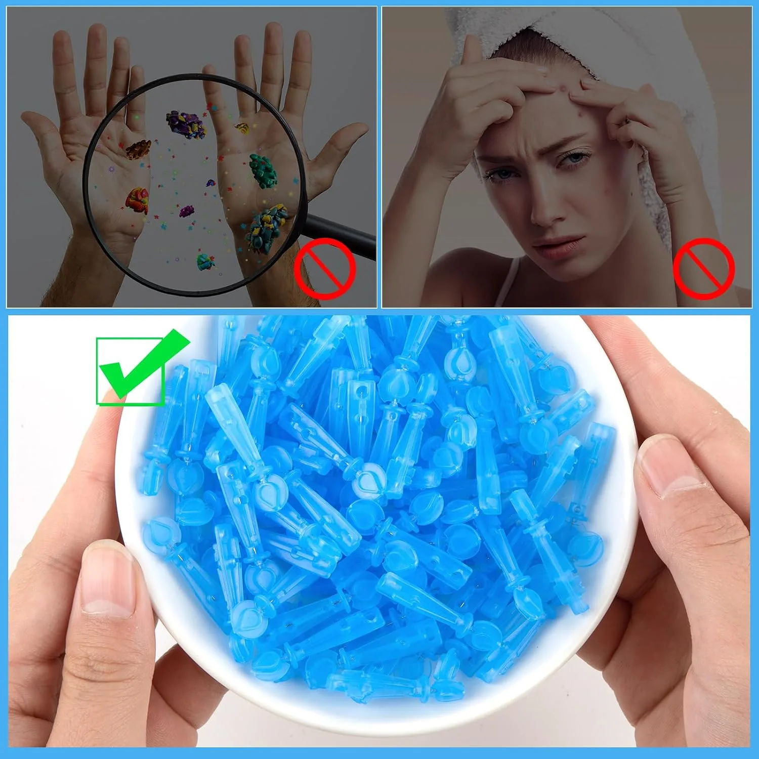 Lancets for Facial Extraction, 100Pcs Disposable Acne Needle