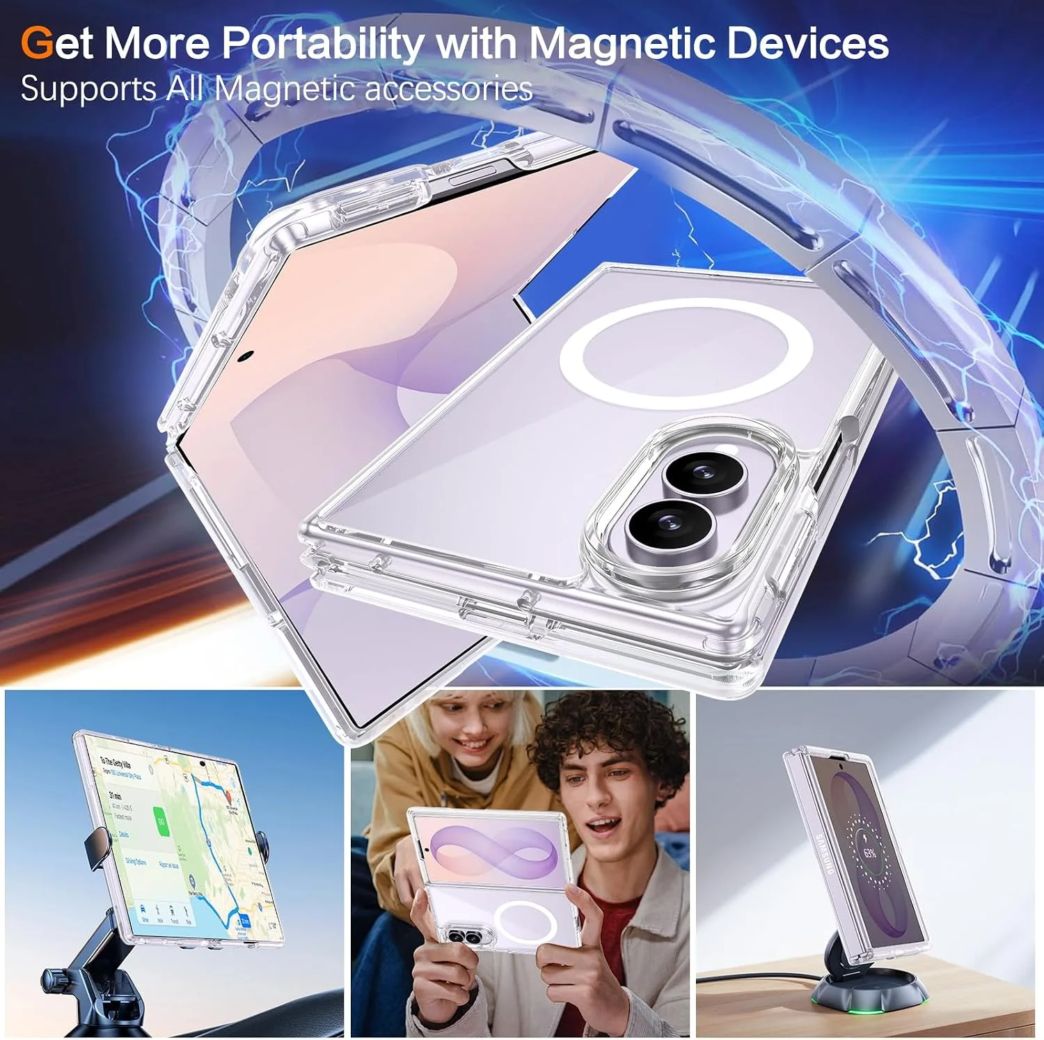 YINLAI for Samsung Galaxy Z Fold 8 Case 7.6" 2026, Clear