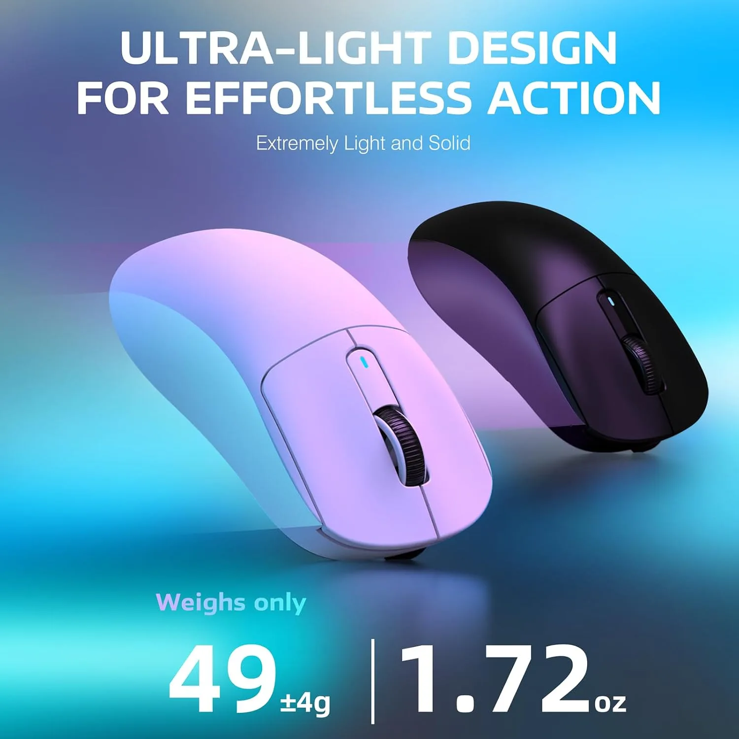 ATTACK SHARK X3 49g Ultra-Lightweight Wireless Gaming Mouse, White
