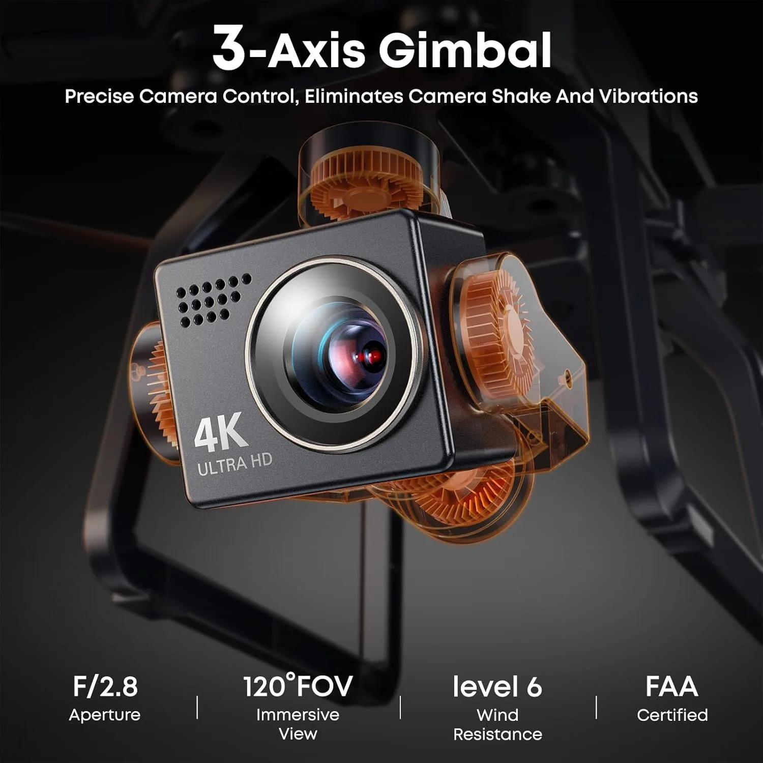 Bwine F7GB2 Pro Drones with Camera for Adults 4K UHD Aerial 3-Axis Gimbal