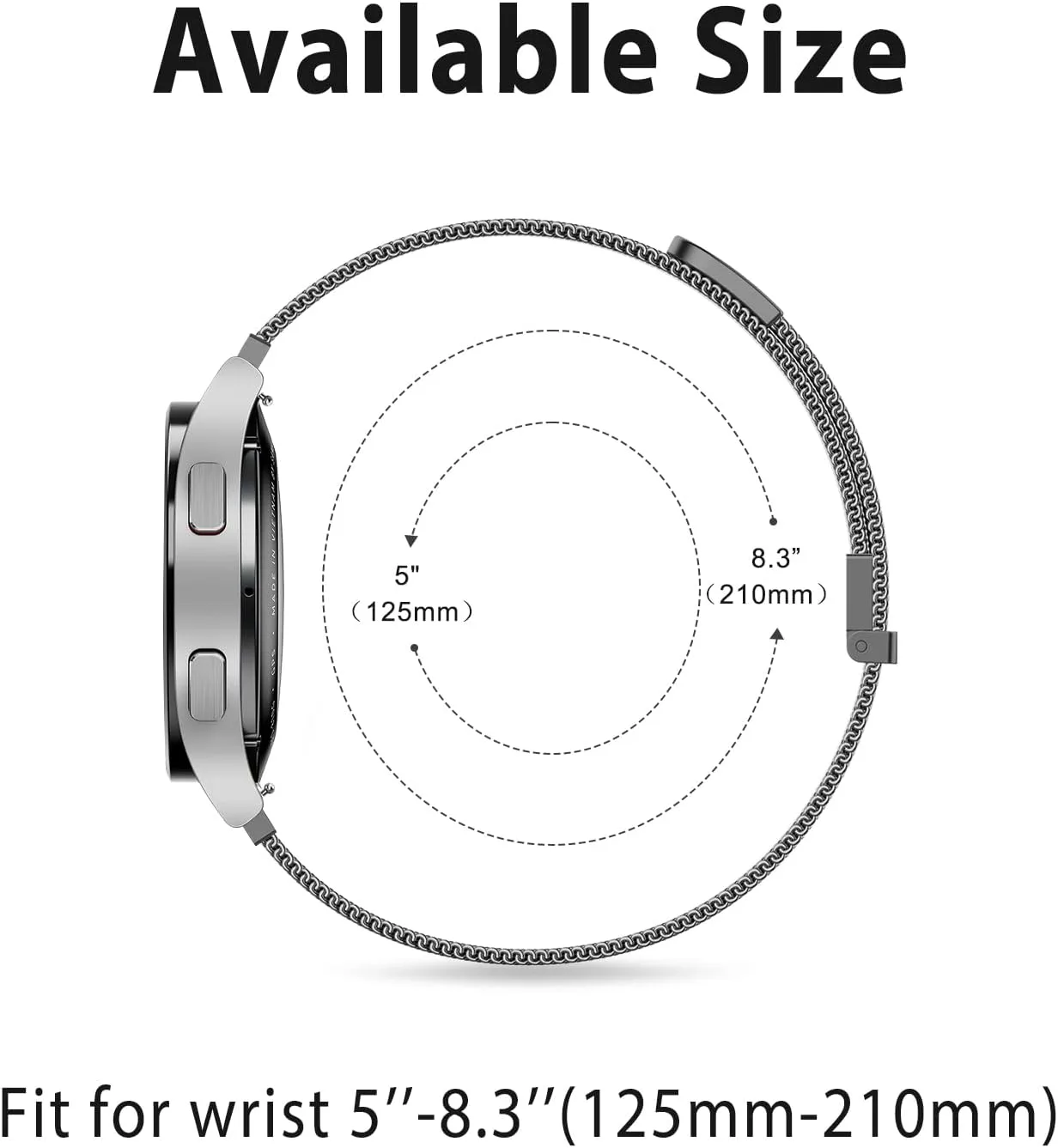 Metal Bands Compatible with IDW13,IDW16,IDW19 Smartwatch Bands, 22mm Stainless Steel Metal Replacement Strap for Fitpolo IDW13/Woneligo W13 Smartwatch Bands,ENOMIR/TOOBUR/MILOUZ/Gydom/Faweio/Veryfit IDW19 Smartwatch Bands