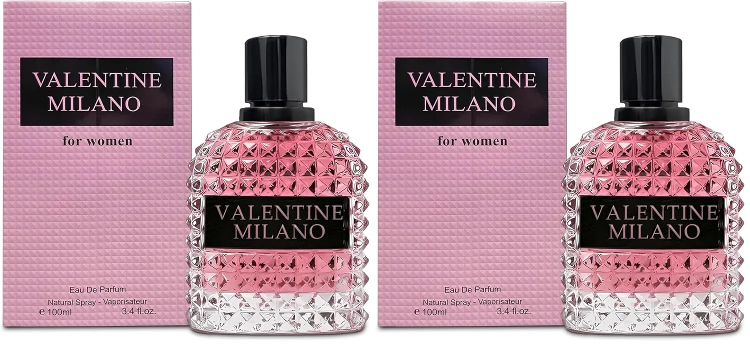 A CENTER Milano Women Perfume 100ml Eau de Parfum Spray for Women with Vanilla,Jasmine&Bergamot Notes Long Lasting Cologne for Daily Use (Pack of 2)