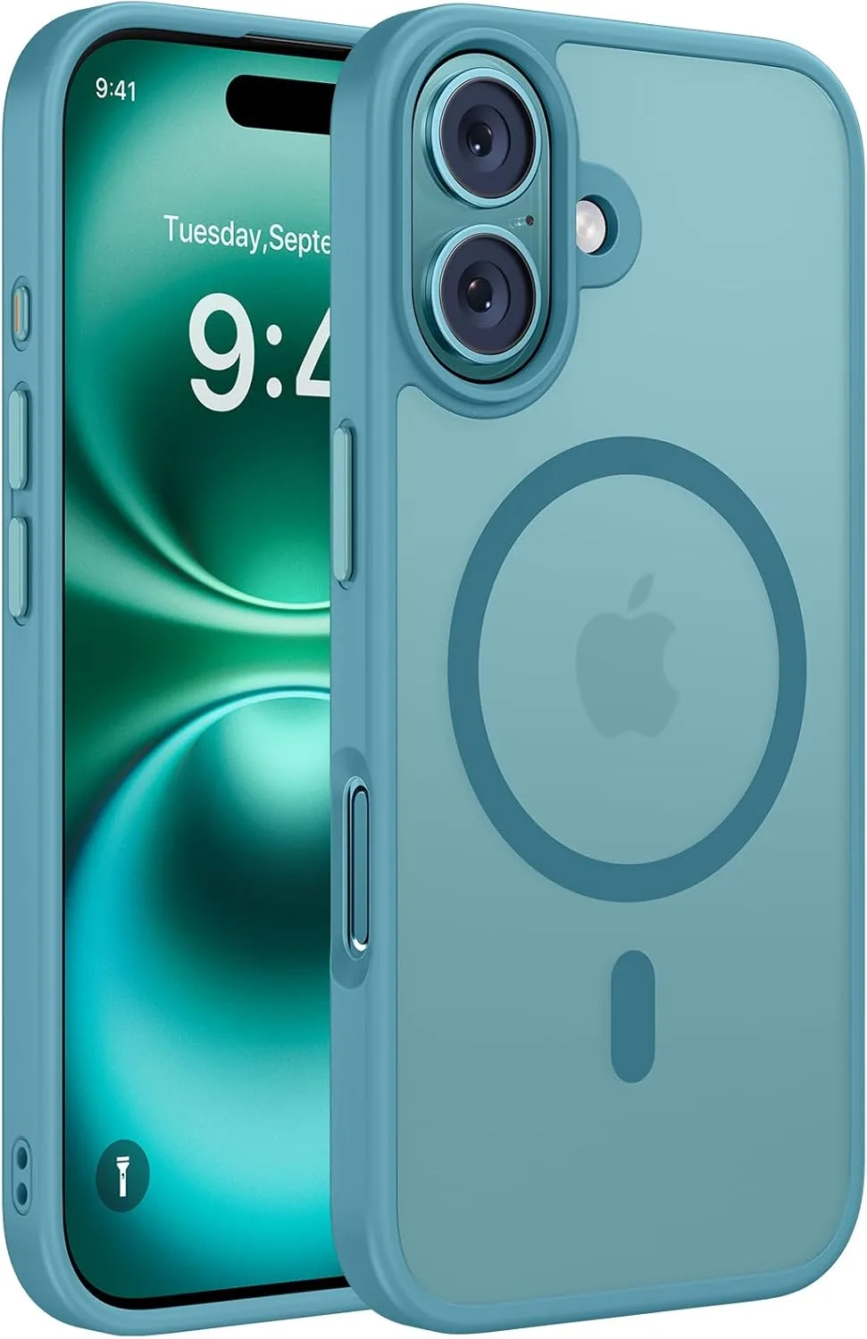 Miracase Magnetic Series for iPhone 16 Case [Compatible with MagSafe] Military-Grade Protection, Anti-Fingerprint, Slim Phone Case for iPhone 16 6.1 inch - Teal