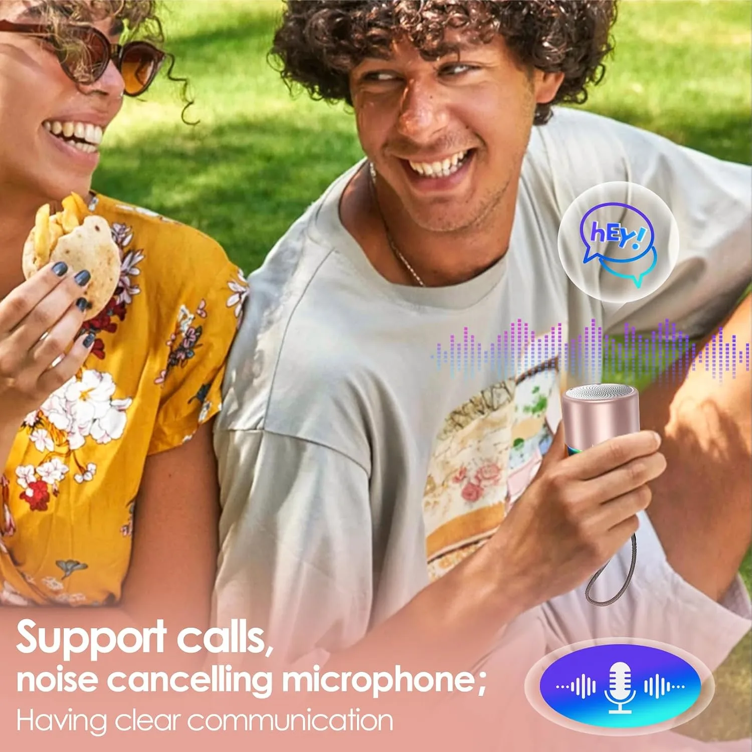 Portable Bluetooth Speaker, Mini Speakers, Wireless, RGB Ligths