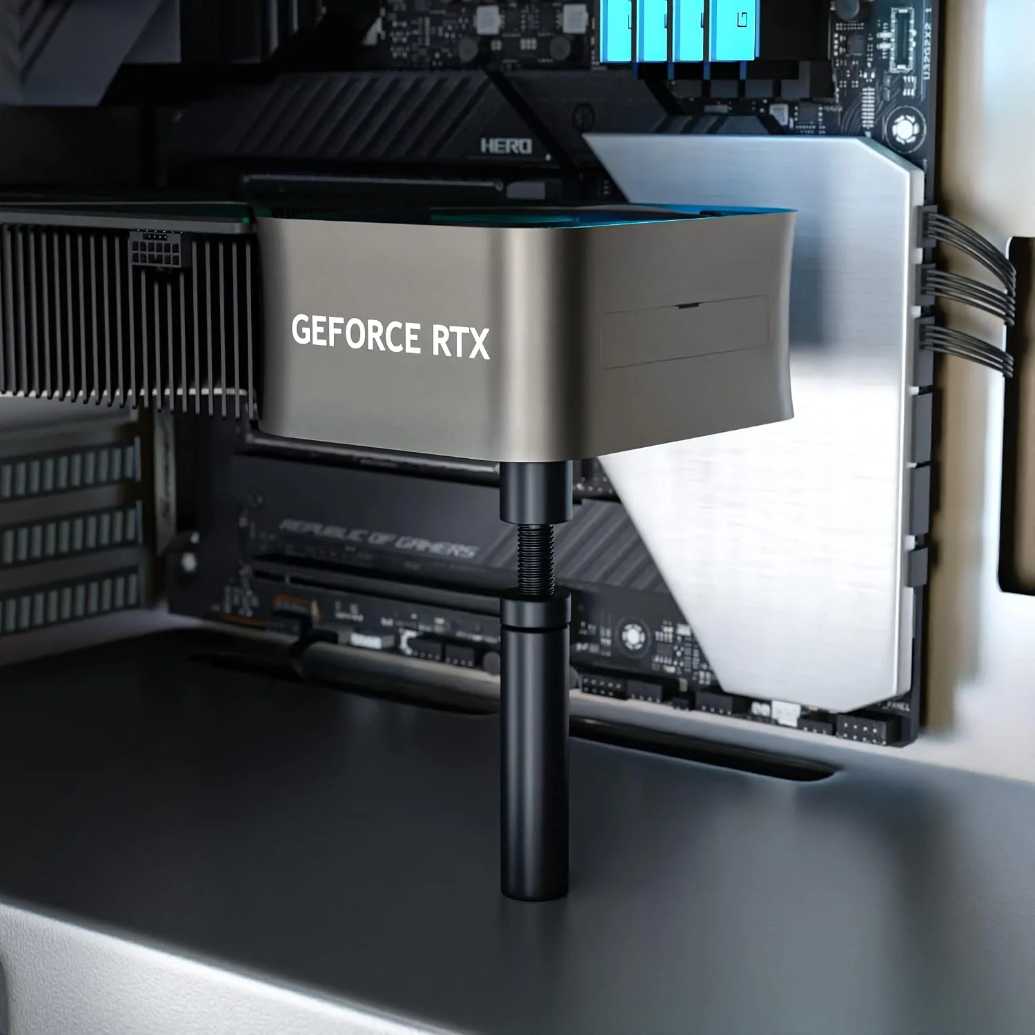 Graphics Card GPU Brace Support, Video Card Sag Holder Bracket, GPU Stand (L, 74-120mm)