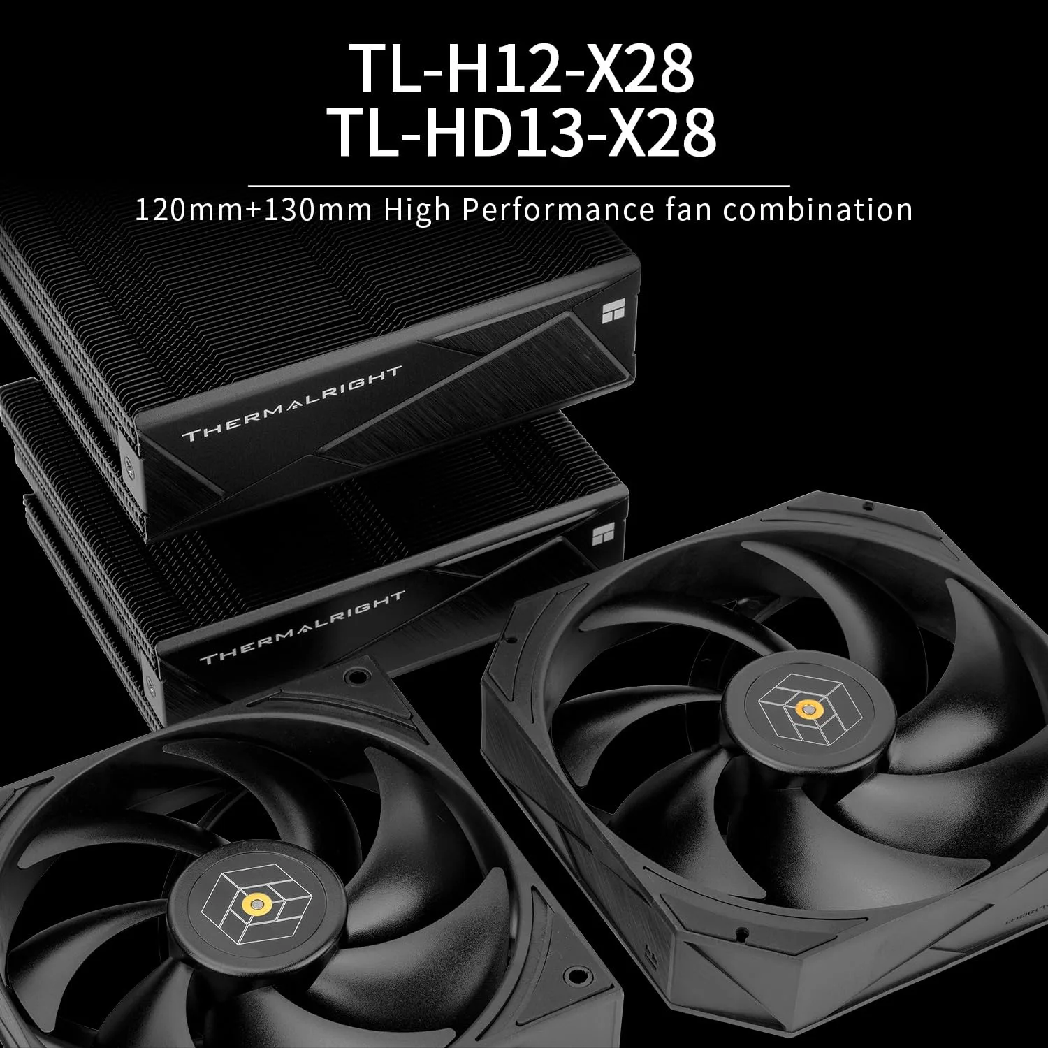 Thermalright Royal Pretor 130 Black CPU Cooler,158mm High, Dual Towers and Dual PWM Fans, 6 Heat Pipes Computer Radiator,PC Cooling for AM4/AM5,Intel LGA 1700/1851/1150/1151/1200/2011(RP130 Black)