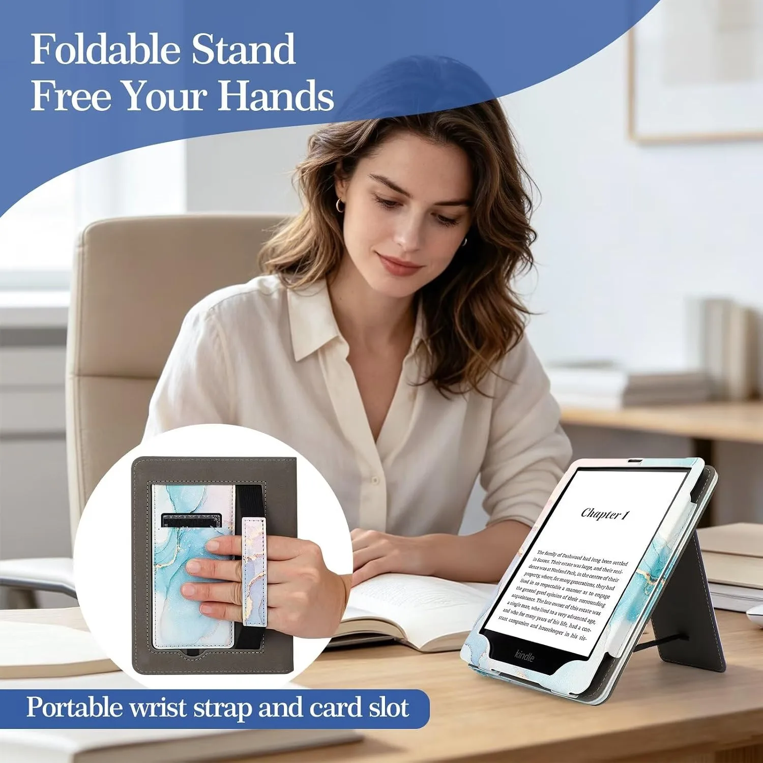 Case for 6" Kindle Paperwhite (10th/7th/6th/5th Generation), Color Marble