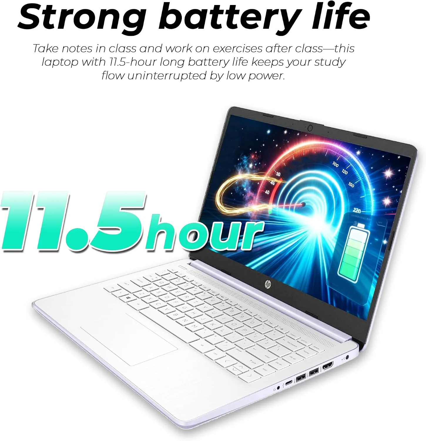HP Everyday Slim Laptop, Intel N150 Processor, 4GB RAM, 128GB SSD, Windows 11 with Microsoft 365, Long Battery Life, Wisteria