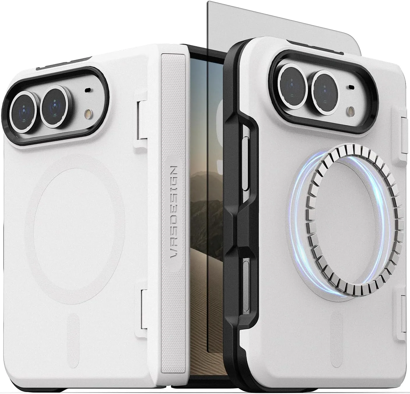 Carcasa VRS Design TerraGuard Modern para iPhone Duo Crema