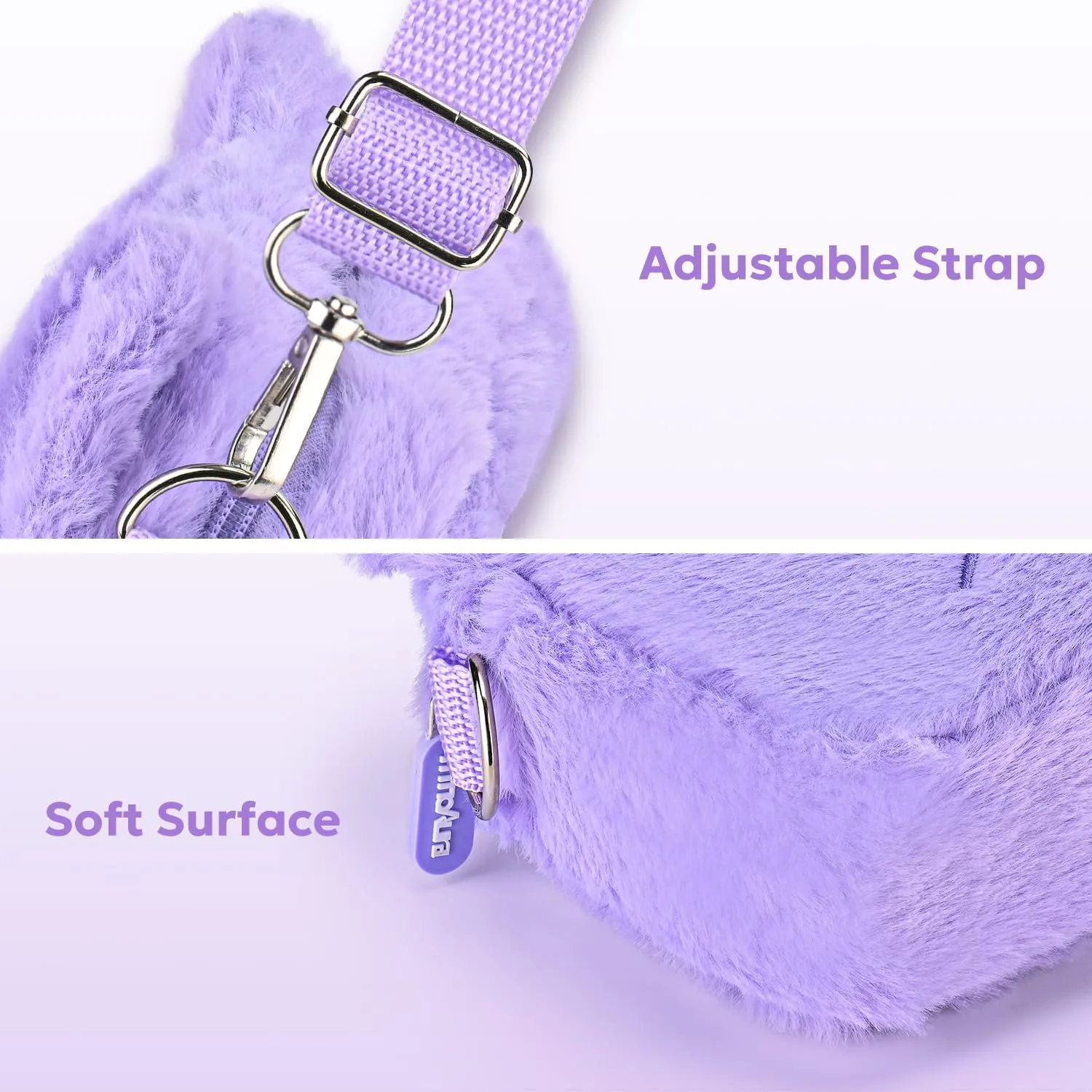 innoAura Switch Lite Case 14-in-1 Accessories Bundle for NS Switch Lite (2019), with Protective Carrying Case, Game Holder, Screen Protector & Cute Thumb Grips, Purple Cat Plush Bag