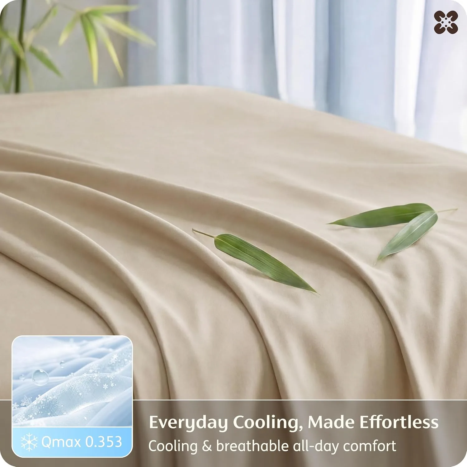 Bedsure PureWoven 100% Rayon Derived from Bamboo, Full Size Sheets, 4 PCS