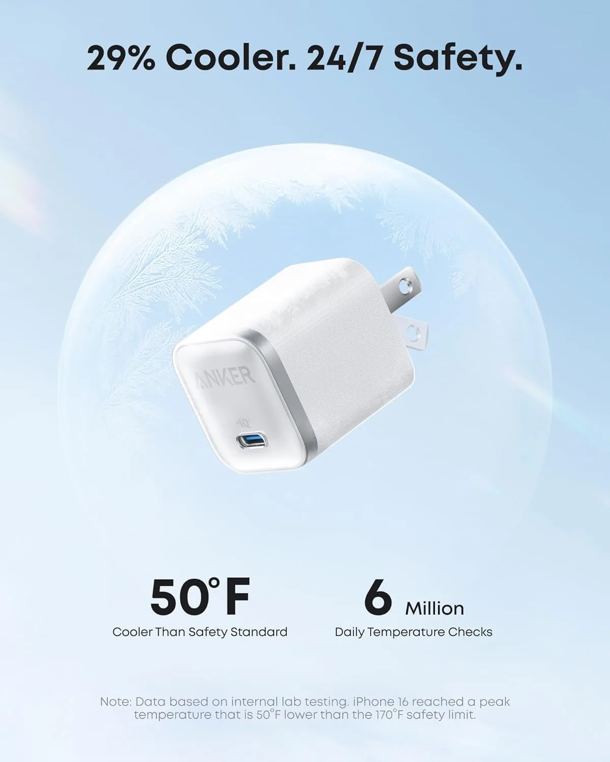 Anker iPhone Charger, 45W Type C Fast Charging, USB C Charger Block