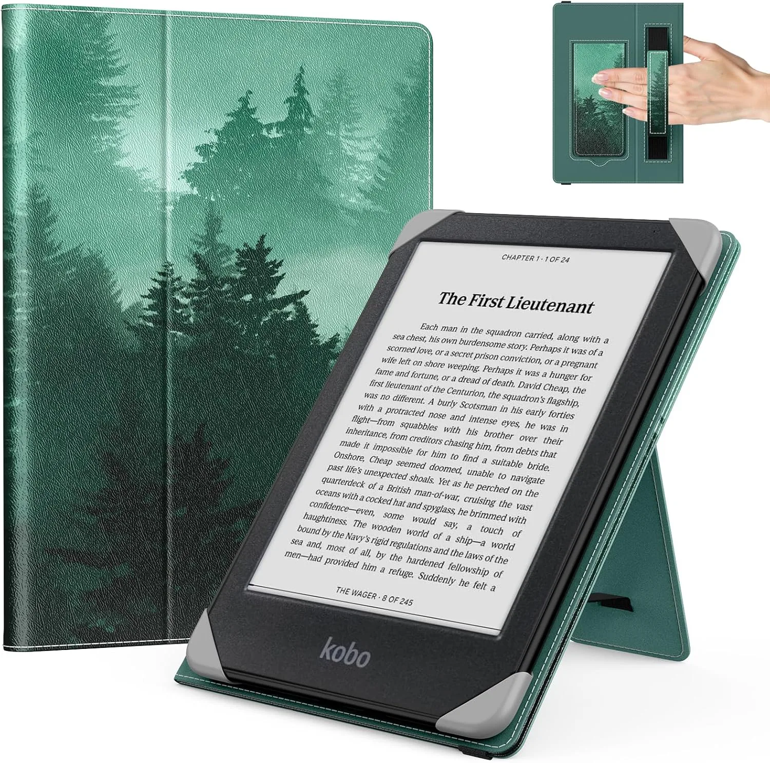 MoKo Universal Case for 6.8,7 Inch eReaders&Tablets, Forest