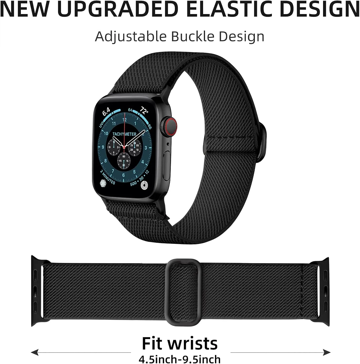 DaQin 3 Pack Stretchy Solo Loop Compatible with Apple Watch Bands Men Women