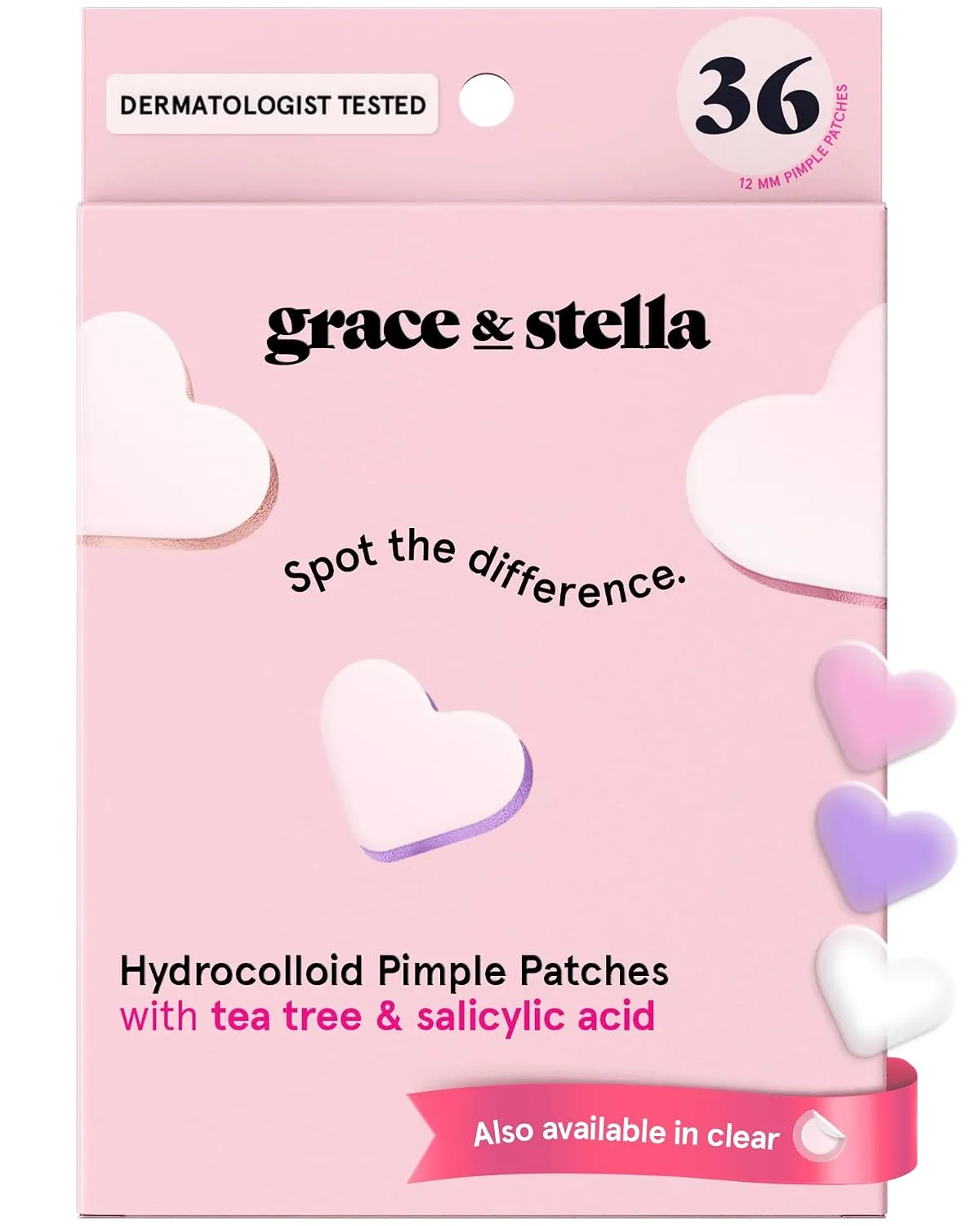 grace & stella Award Winning Pore Strip - Pimple Patches for Face