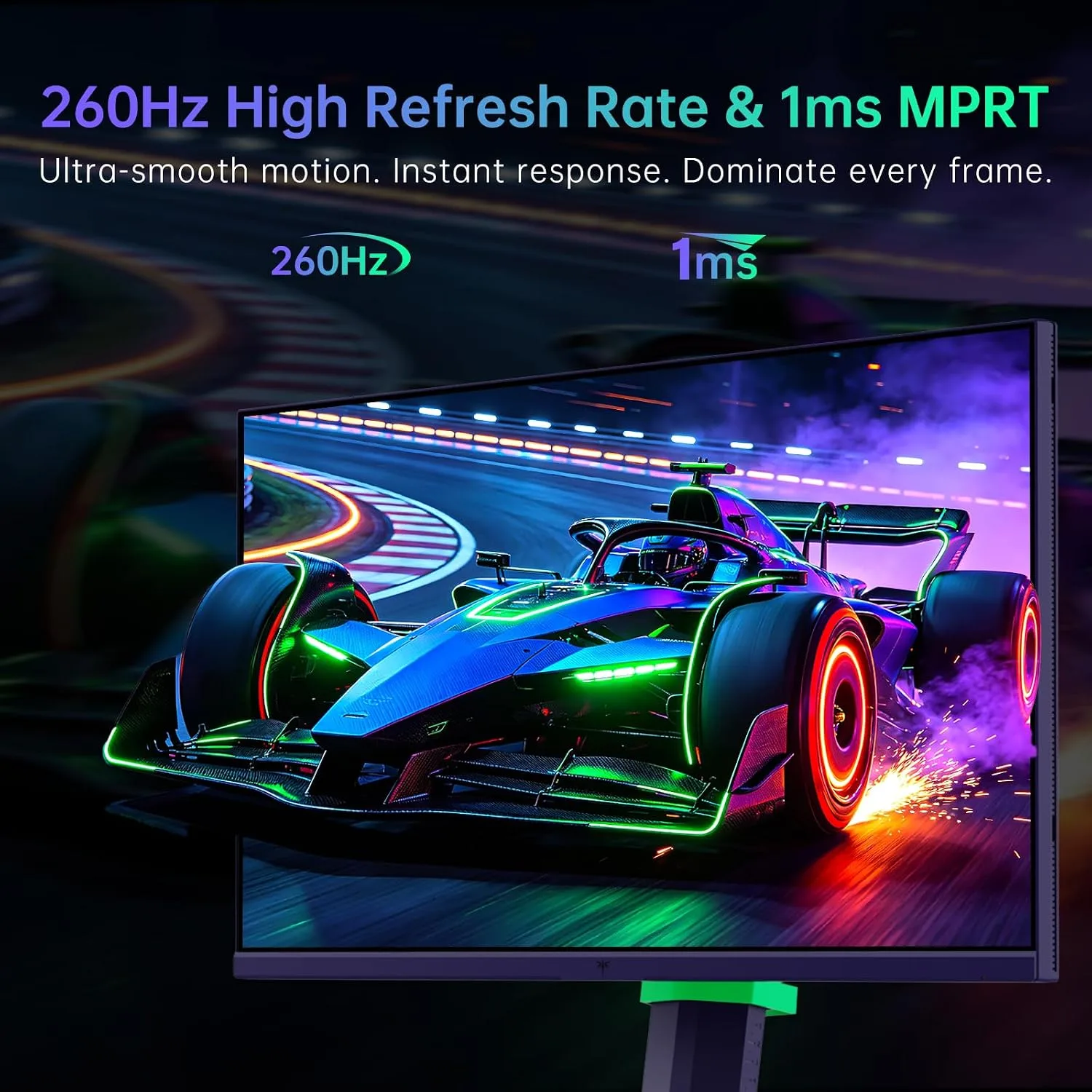 KTC QHD Mini LED Gaming Monitor, 24.5 Inch 260Hz 2K Vertical Monitor 25M5