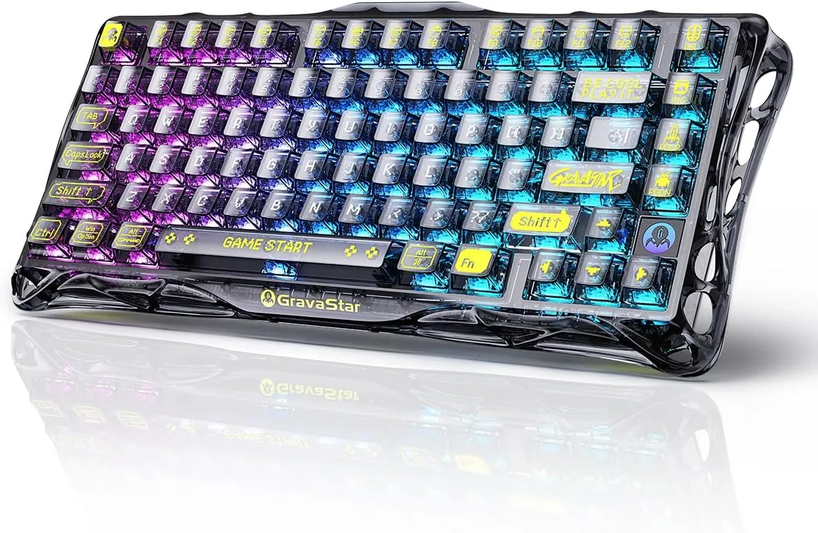 Teclado Gamer GravaStar Mercury K1 Lite 75% Mecánico Inalámbrico RGB