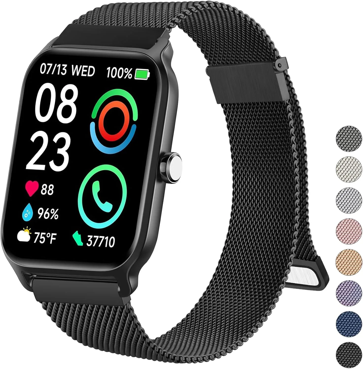 Correa metálica Meliya 22mm para smartwatch Fitpolo IDW13/IDW16/IDW19 acero inoxidable