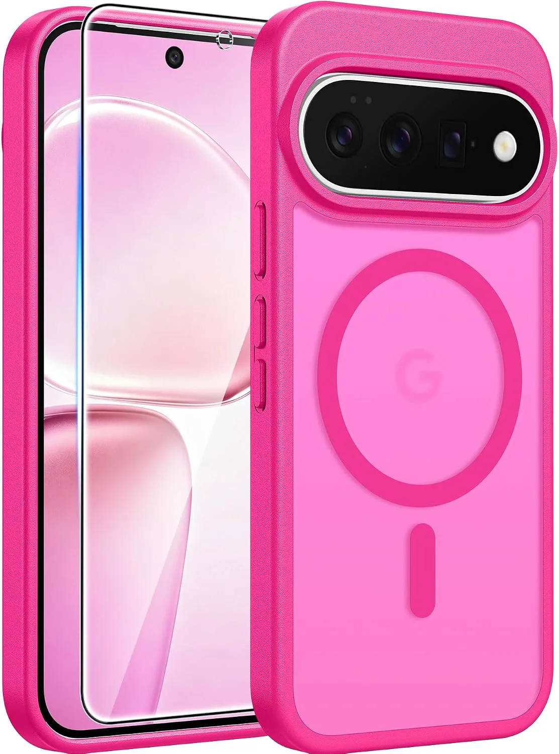 Carcasa Fntcase para Google Pixel 11 Pro XL Rosa Fucsia compatible con MagSafe