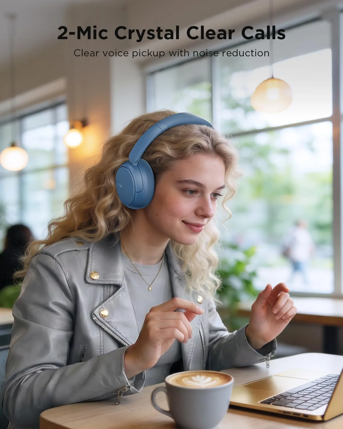 H30 Hi-Res Bluetooth Headphones Wireless Over Ear, Blue