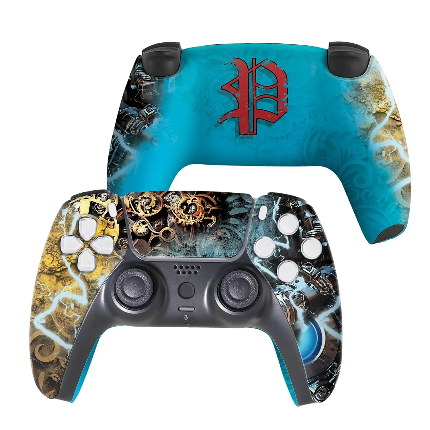 Dishonestty Custom PS-5 Controller Wireless compatible with Play-Station 5 Console by BCB Controllers | Proudly Customized in USA with Permanent HYDRODIP Printing(NOT JUST A SKIN)(MODDED)
