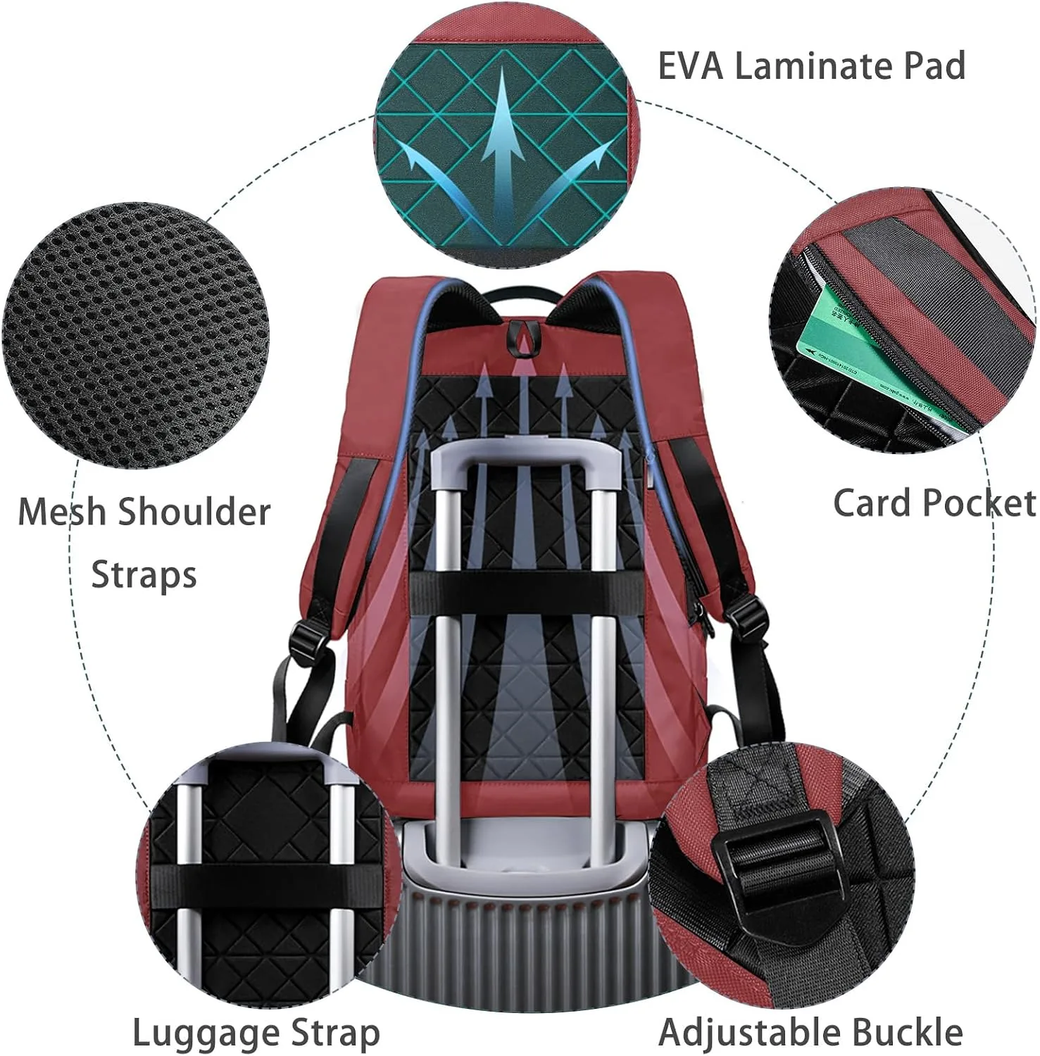 hk Backpack for Men, Business Slim Computer Bag for 17.3 Inch Laptop