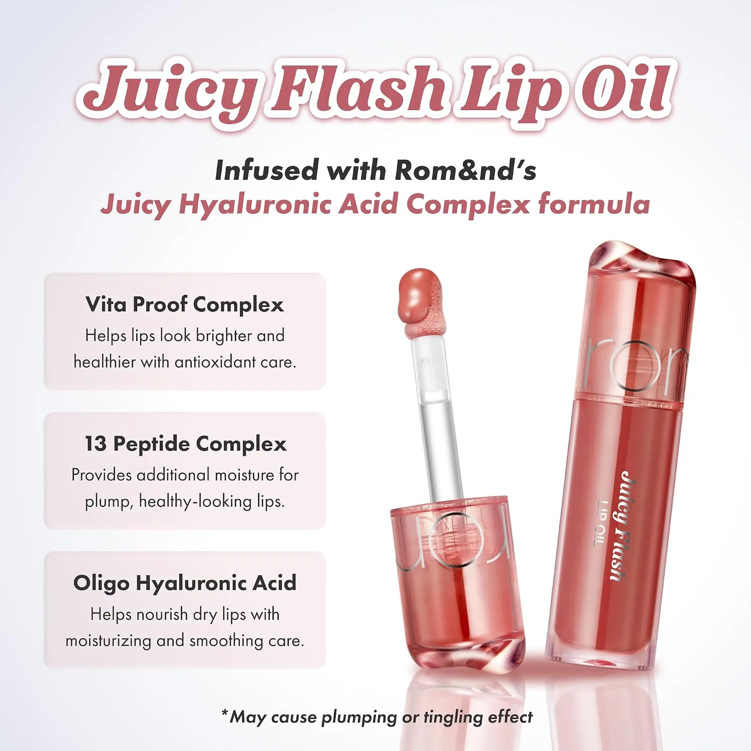 rom&nd JUICY FLASH LIP OIL 03 PEACH STROBE