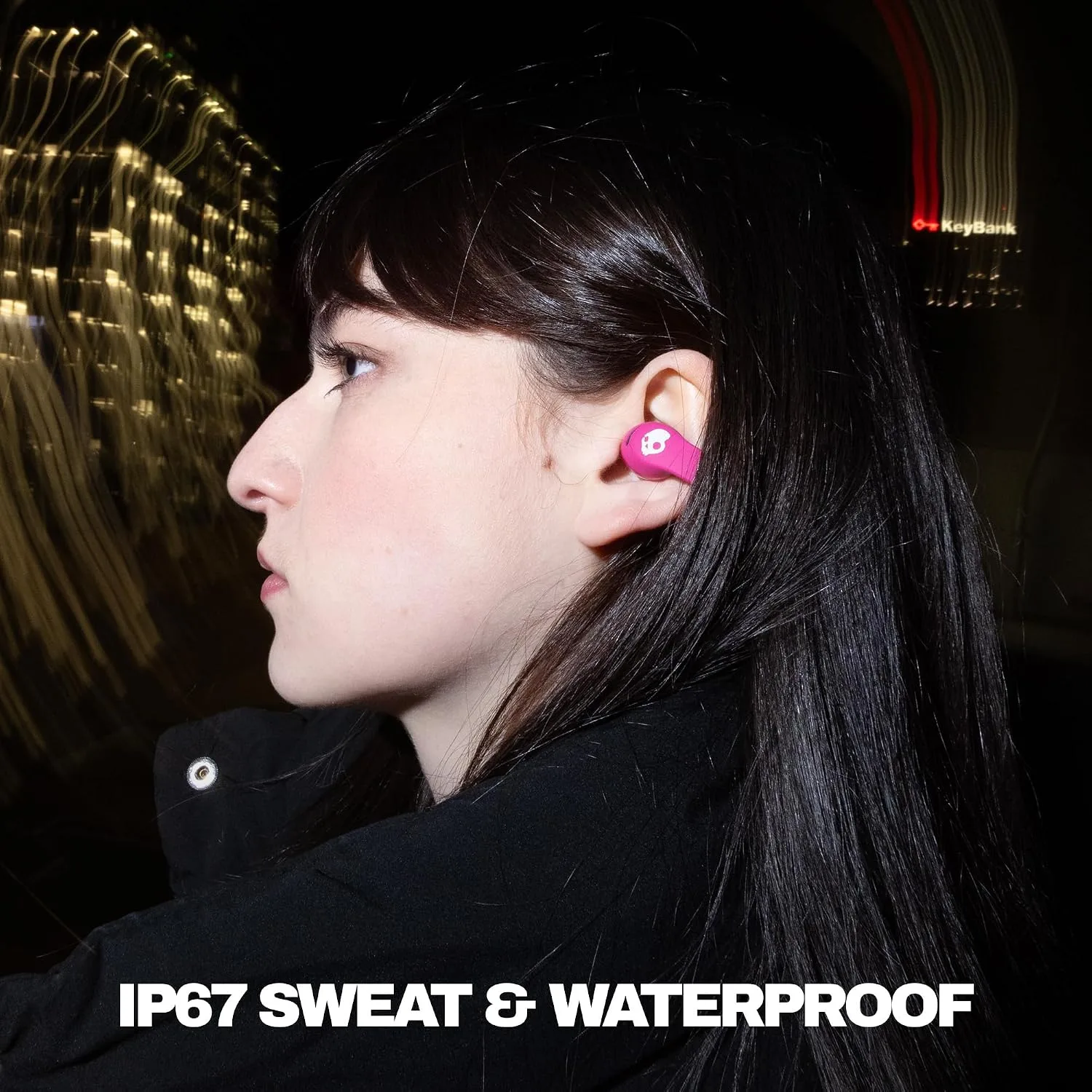 Skullcandy Push 720 Open Wireless Open-Ear Bluetooth Earbuds - Crazy Pink