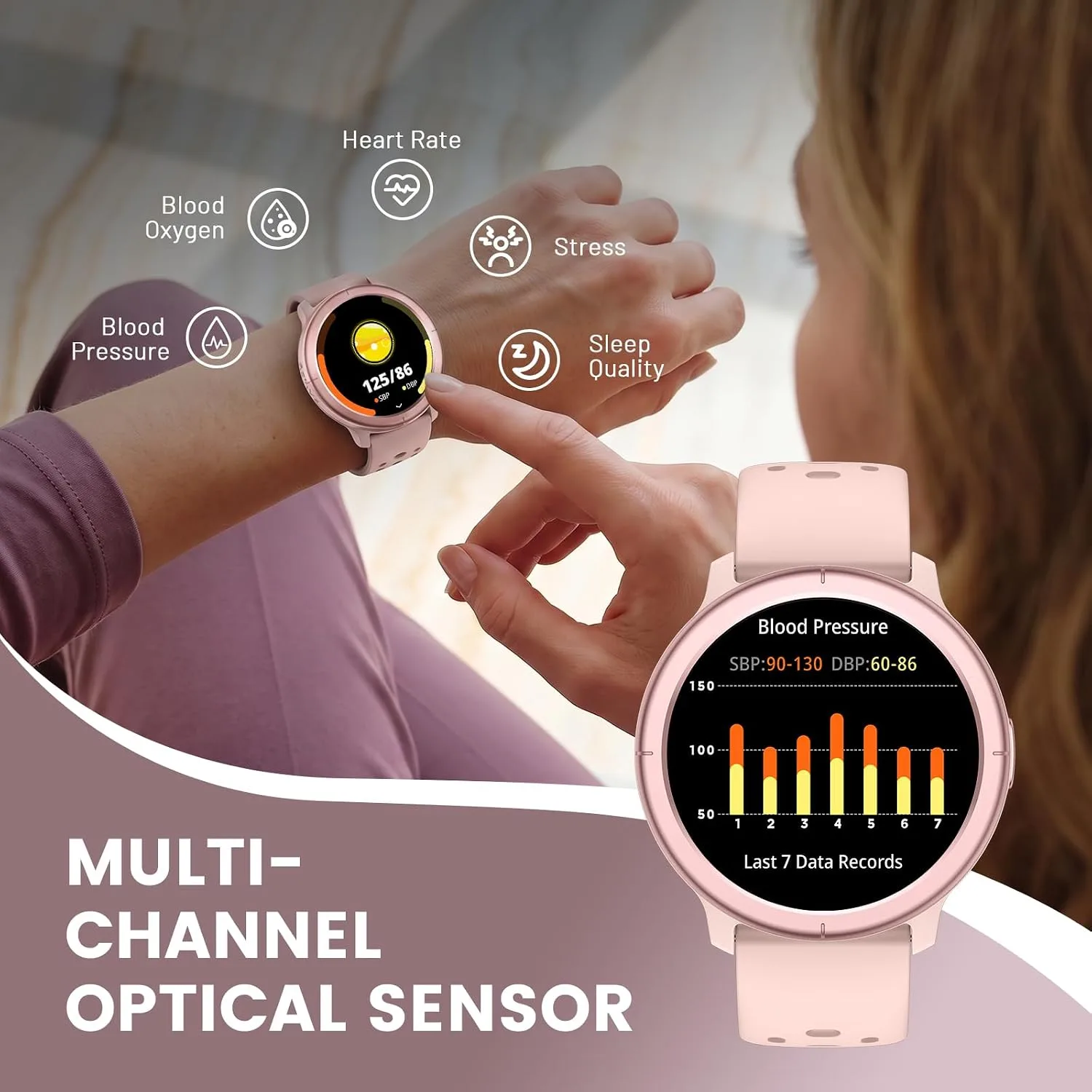 Smart Watch for Women, Answer/Make Call, Fitness Tracker, 1ATM Waterproof
