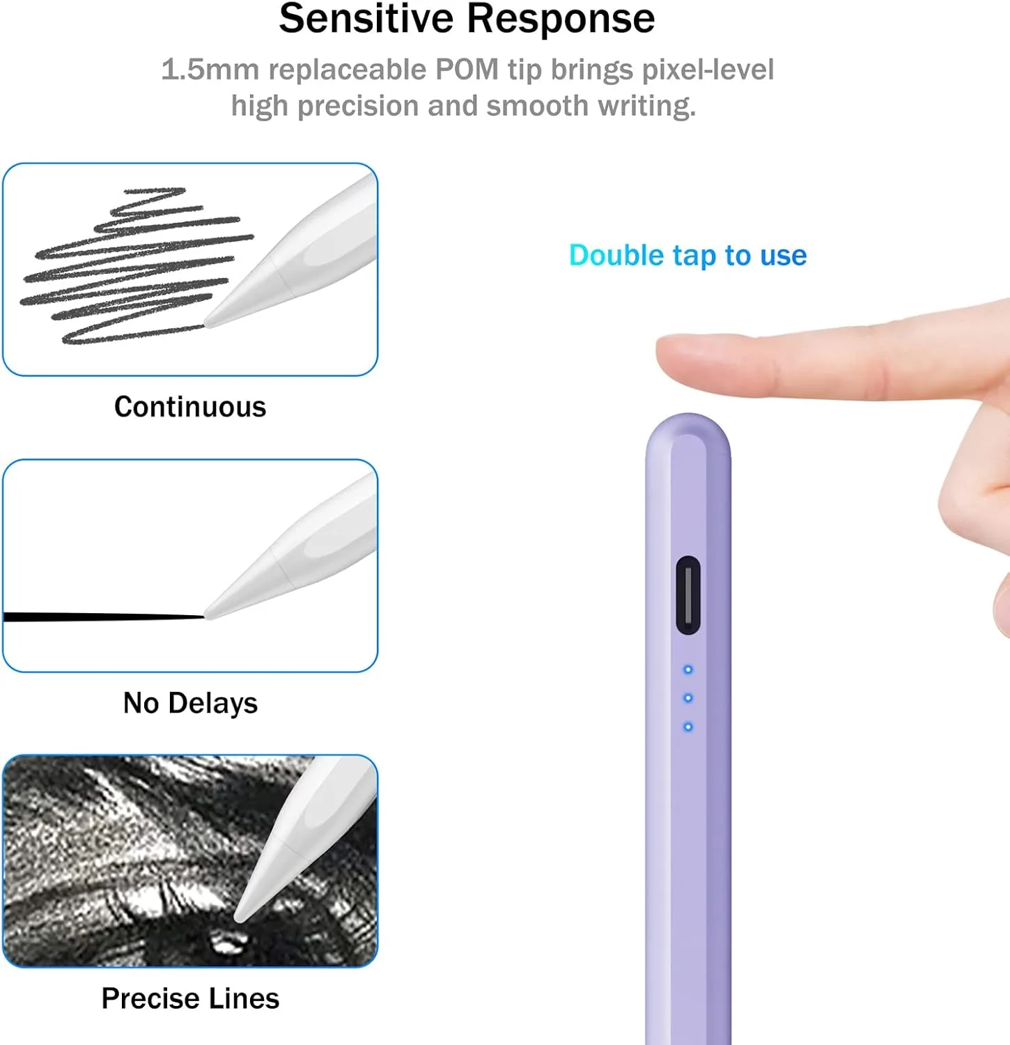 Cisteen Stylus Pen for iPad 2026-2018,2X Fast Charge,Tilt Sensor