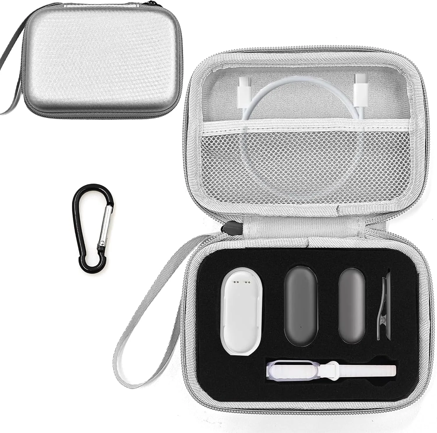Protective Case for PLAUD NotePin Voice Recorder (Silver)