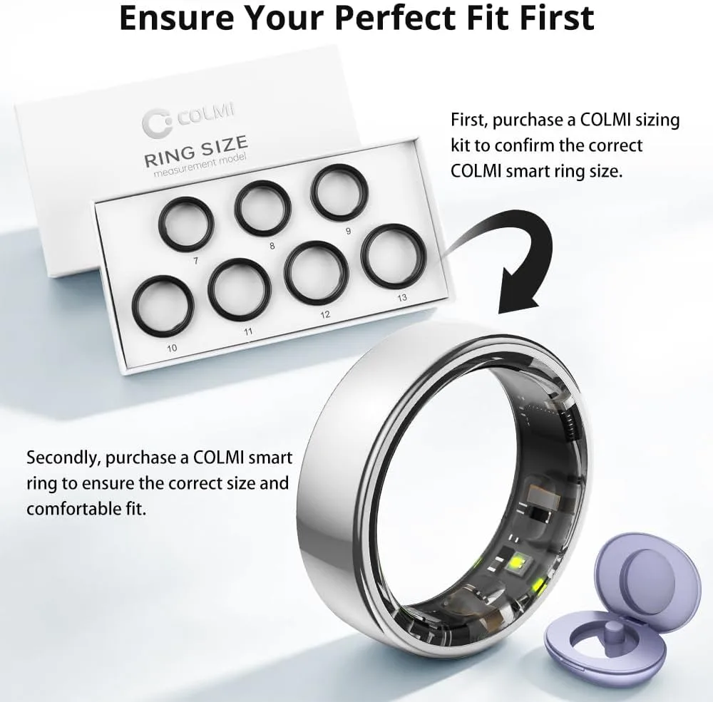 COLMI Ring 2 Pro Titanium Smart Ring, AI Health, Sleep & Fitness Ring.