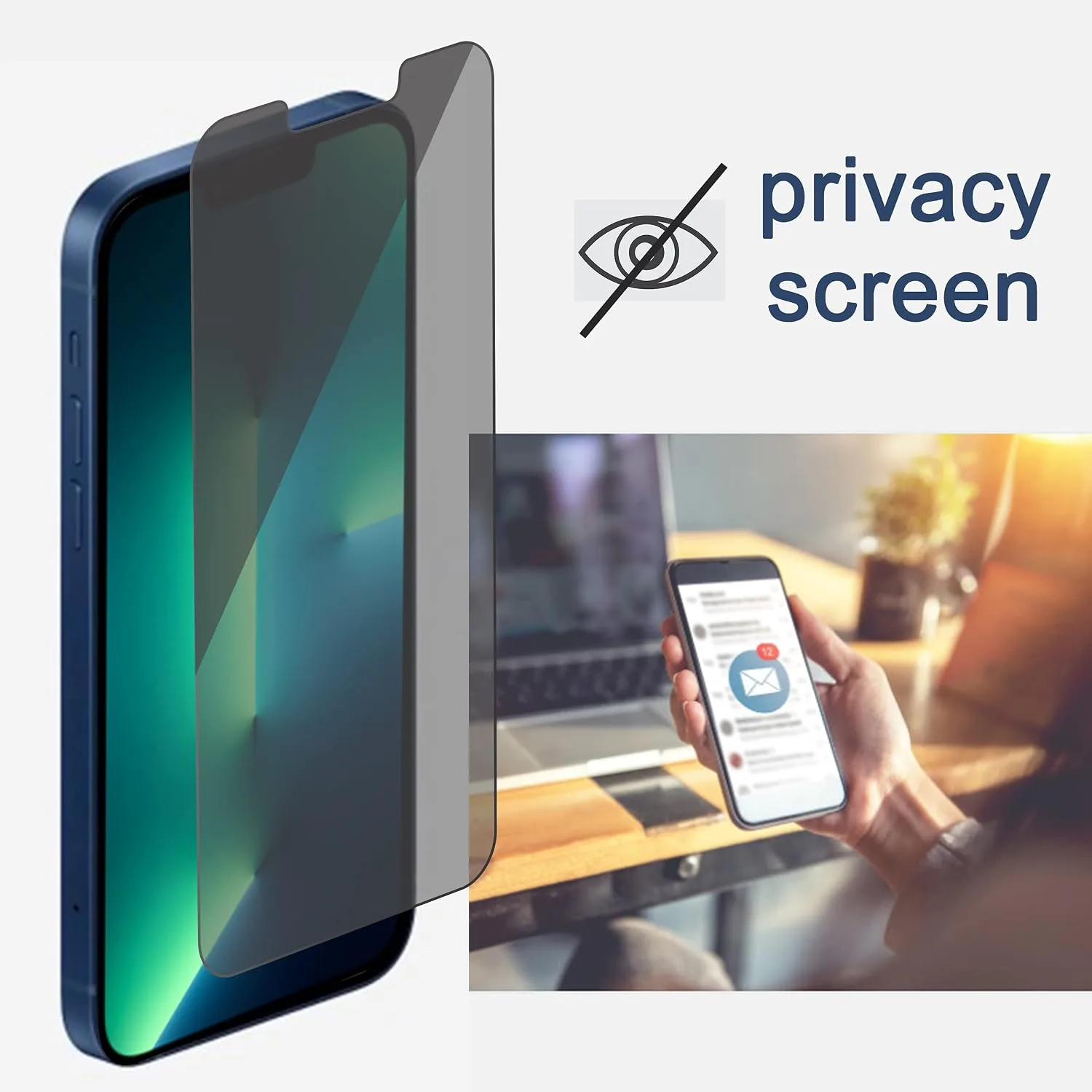 Ailun Privacy Screen Protector for iPhone 14 Plus/iPhone 13 Pro Max