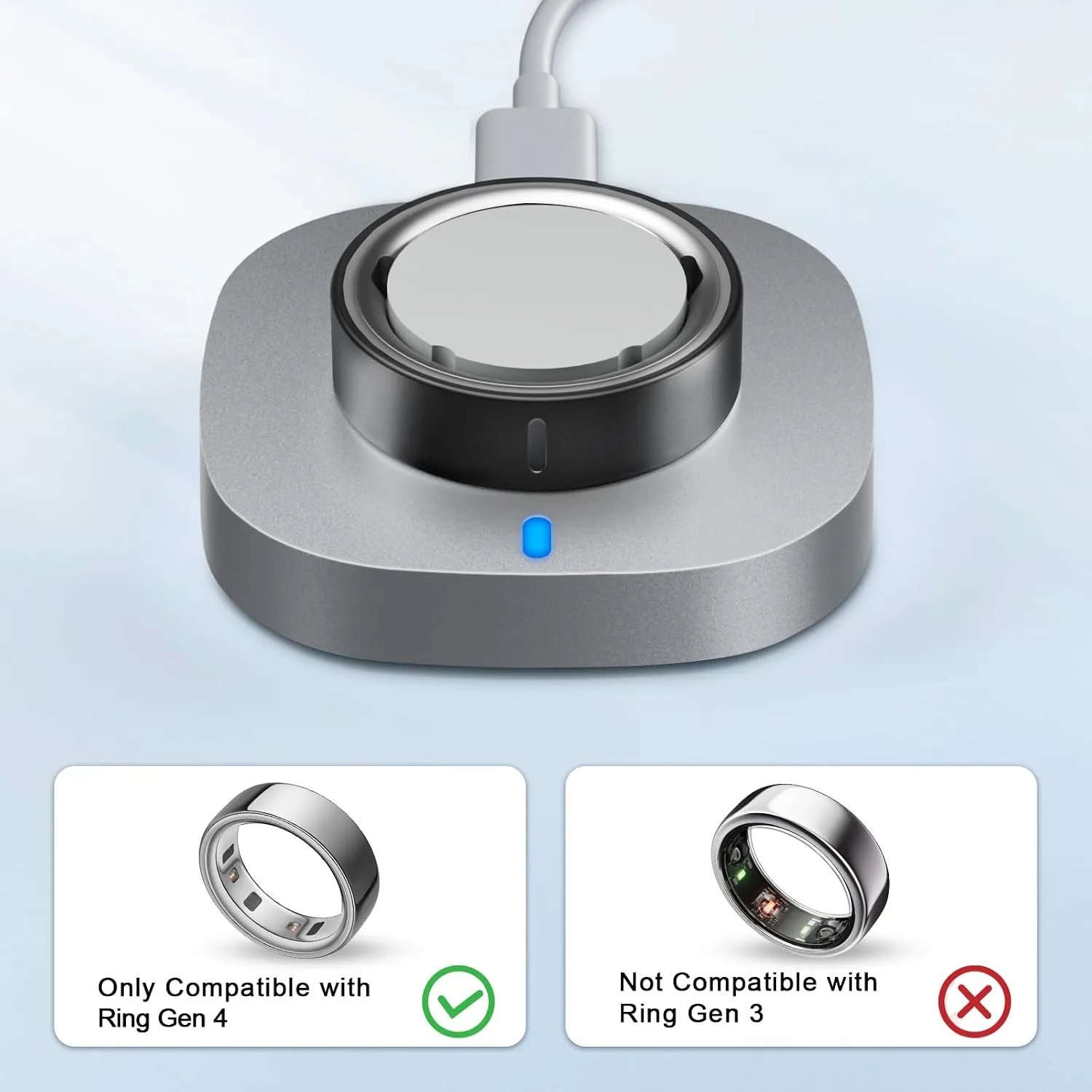 ZOOROO Charger Compatible with Ring Gen 4 Size 4