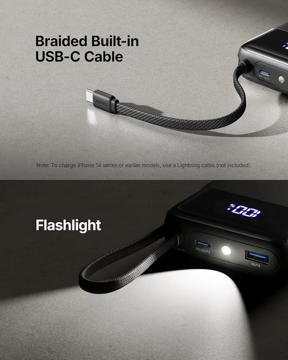 INIU 20000mAh Portable Charger, Smaller 45W Fast Charging Travel Power Bank