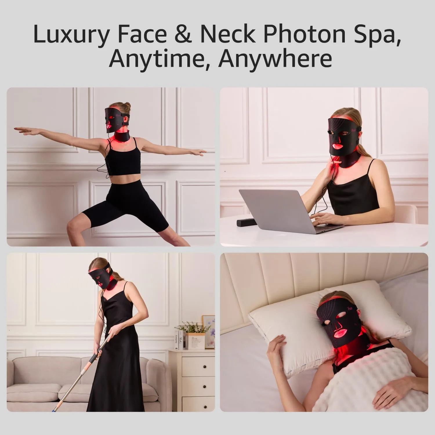 IFAE Red Light Therapy Mask for Face and Neck with 396 LEDs