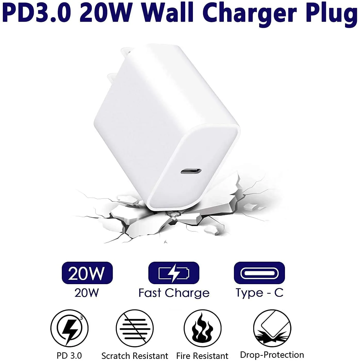 iPhone Fast Charger,Fast Charger iPhone 2Pack 20W USB C Wall Charger Block