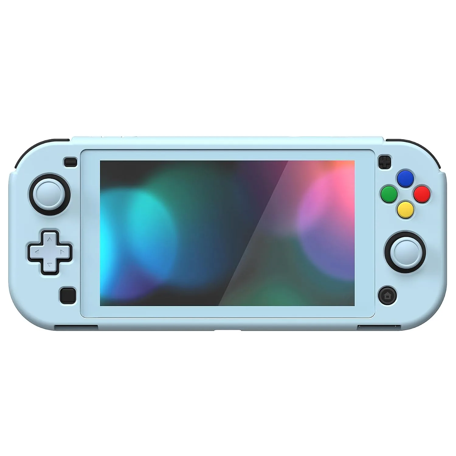 eXtremeRate PlayVital Heaven Blue Protective Grip Case for Nintendo Switch Lite, Hard Cover Protector for Nintendo Switch Lite - Screen Protector & Thumb Grips & Buttons Caps Stickers Included