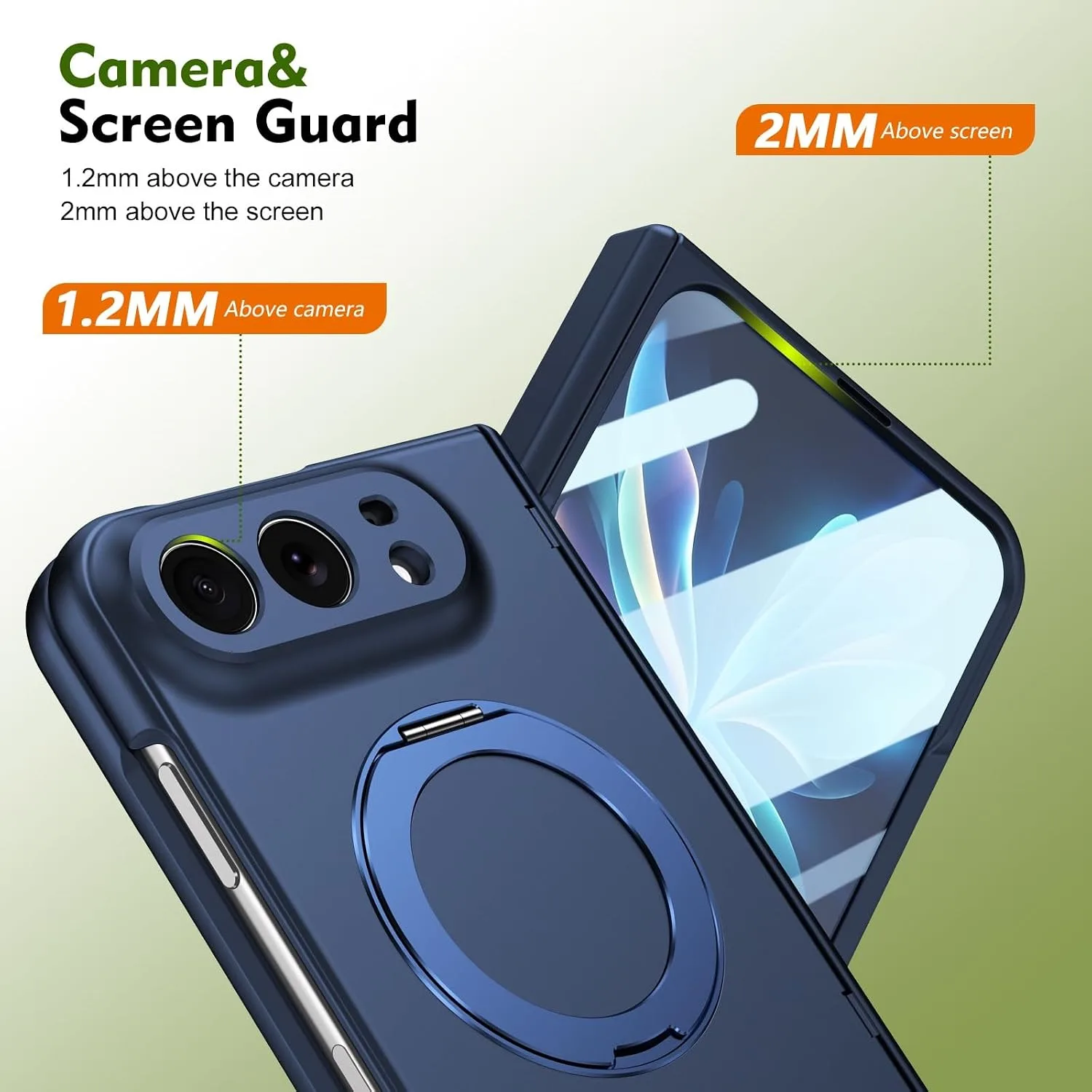 for iPhone Duo Case with Hinge Protection, Blue