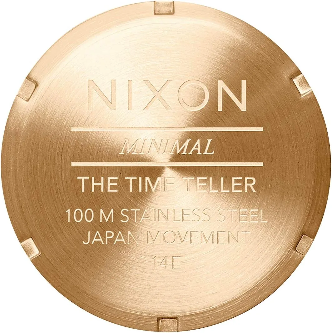 NIXON Time Teller A045 - 100m Water Resistant Men's Analog Fashion Watch (37mm Watch Face, 19.5mm-18mm Stainless Steel Band)