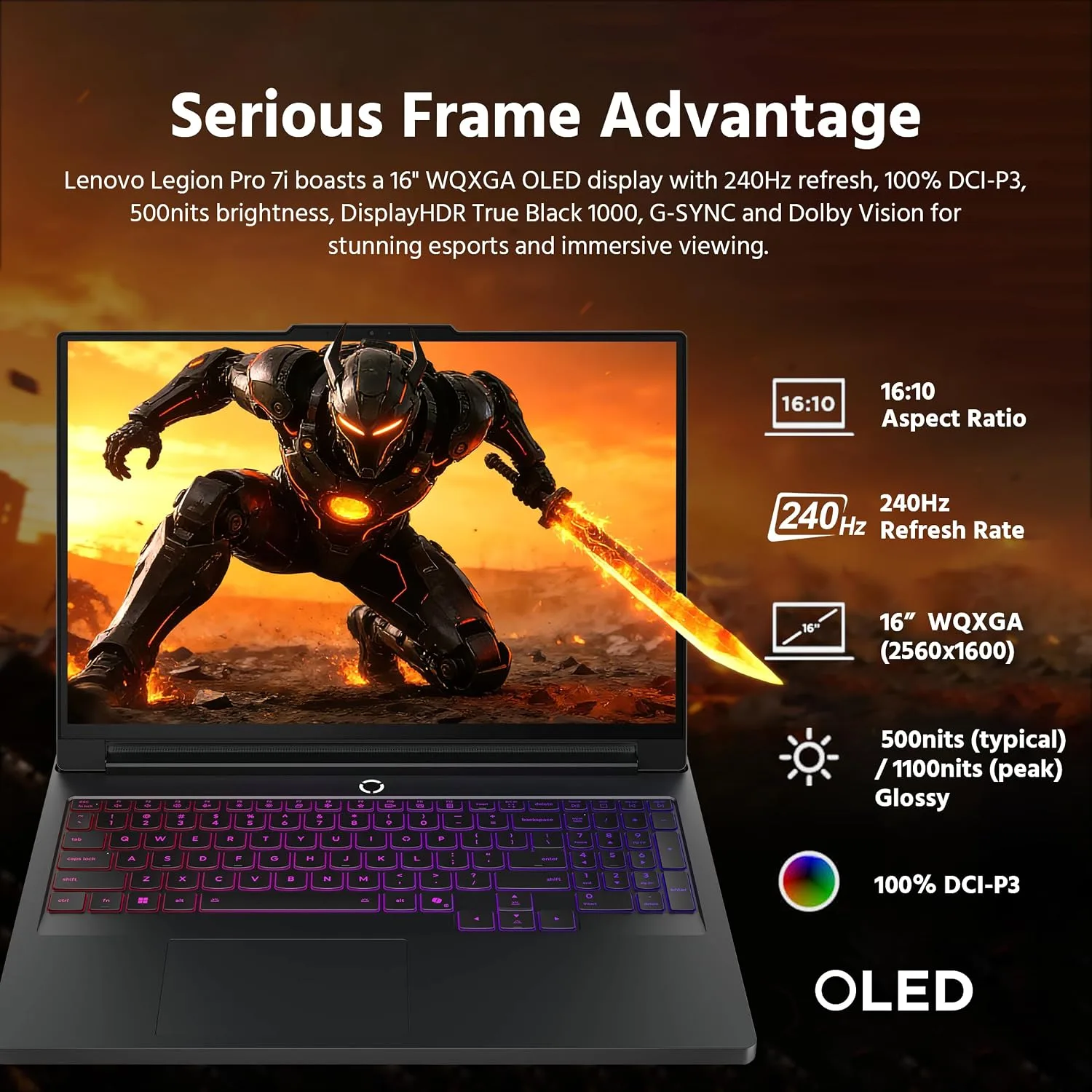 Lenovo Legion Pro 7i 16" WQXGA 240Hz Gaming Laptop, Intel Core Ultra 9 275HX, GeForce RTX 5080 GDDR7, 32GB DDR5, 3TB Storage (2TB PCIe SSD&1TB Docking Station), Backlit Keyboard, Win 11 Pro, Black