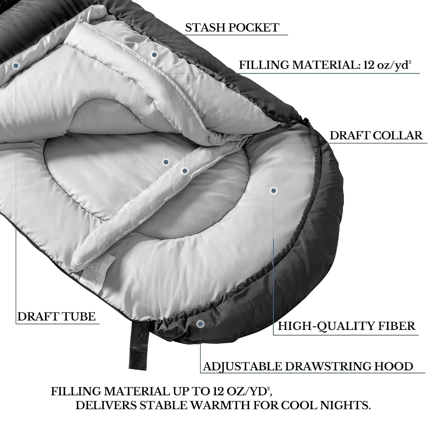 Atarashi Sleeping Bag for Adults & Kids - 0 Degree Cold Weather Warm Camping Gear