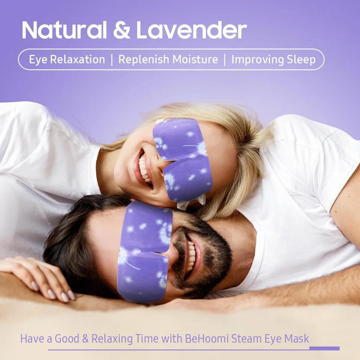 BeHoomi 30Packs Steam Eye Mask, Heated Eye Mask for Dry Eyes, Lavender
