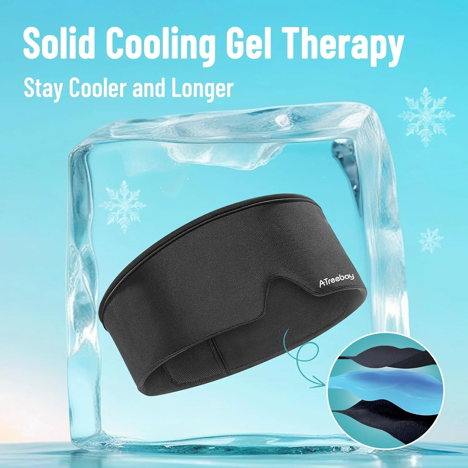 Cooling Eye Mask for Puffy Eyes, FSA Eligible HSA Reusable Eye Ice Pack