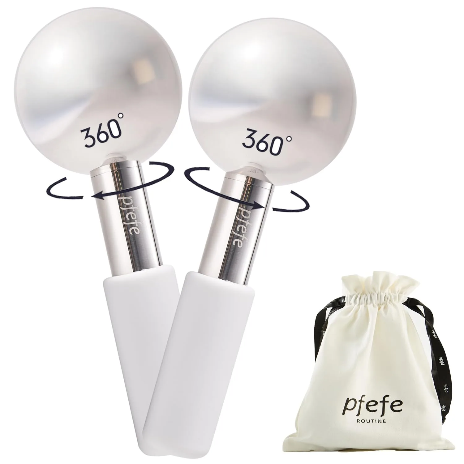 360 Rotating Ice Globes for Face Eyes, Facials Cold Roller for Puffy Eyes