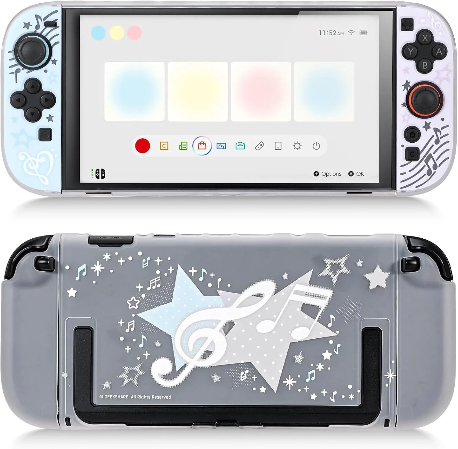 GeekShare Protective Shell Compatible with Switch 2 (Music Notes)