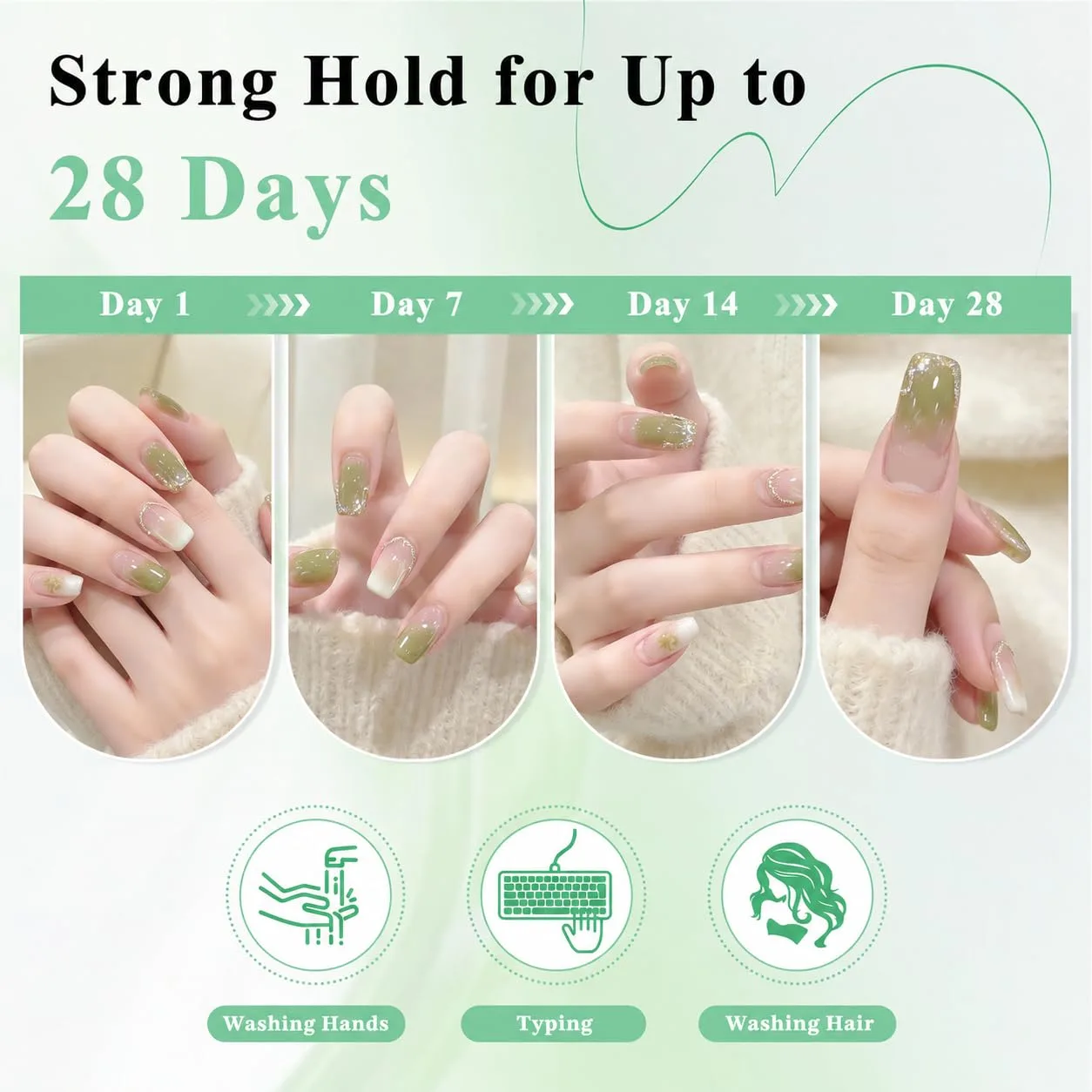 Leykosh Super Strong Nail Glue for Press Ons, Semi Solid, No UV Lamp Needed