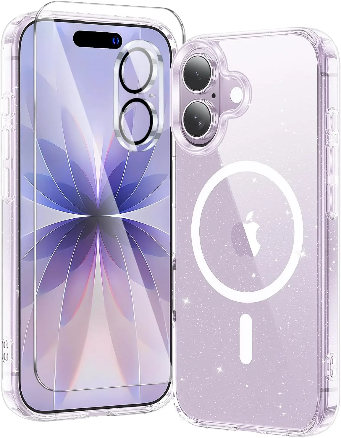 Funda para iPhone 17 Toushion 3 en 1 Transparente con Glitter